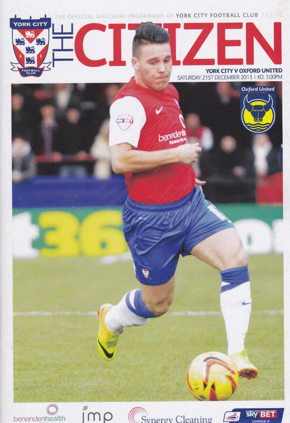 YORK CITY v OXFORD UNITED 2013/14